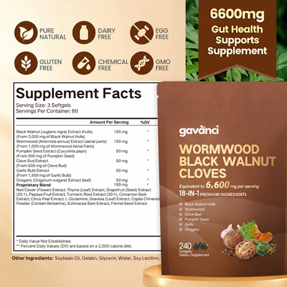 Wormwood Black Walnut Softgels